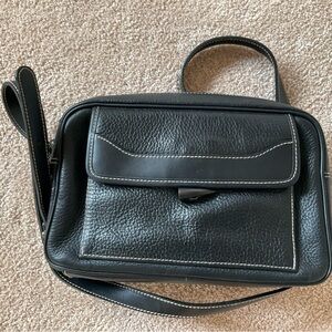 Vintage Medallion Women’s Classic Black Leather Shoulder  Bag